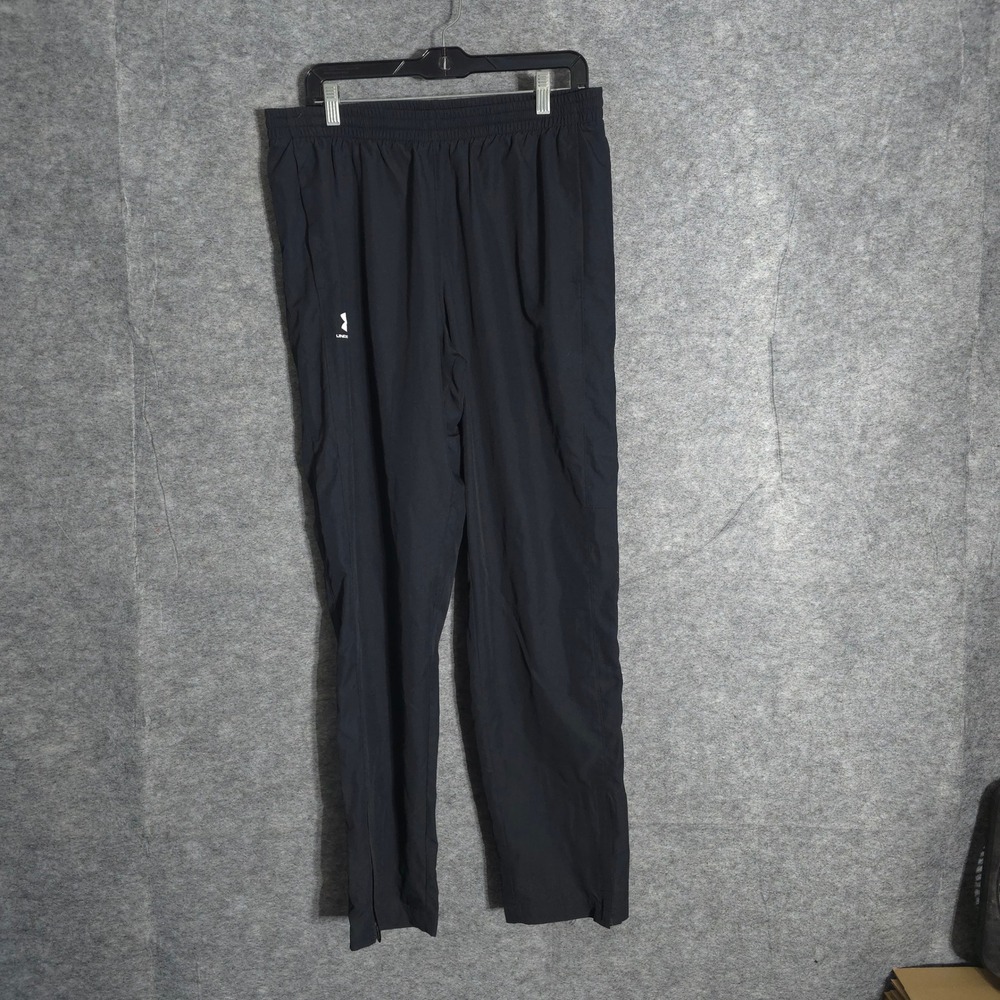 Under Armour Track Pants Mens Large Black Loose Fit Athletic Training Warmup